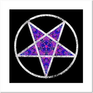 Kaleidoscope Pentagram (Purple) Posters and Art